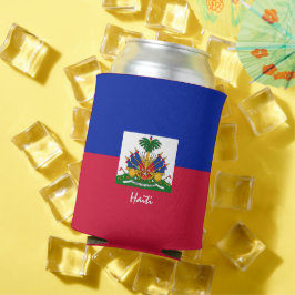 Enfriador De Latas Refrigerador de bebidas de bandera haitiana y fies