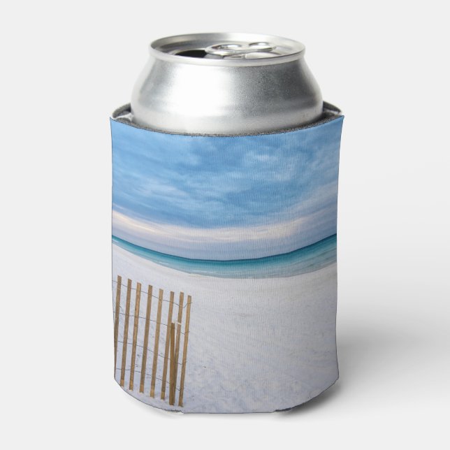 Enfriador De Latas Refrigerador de bebidas de Beach Fence Morning Des (Lata Anverso)