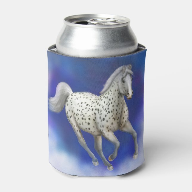 Enfriador De Latas Refrigerador de bebidas de Caballos Appaloosa Leop (Lata Anverso)