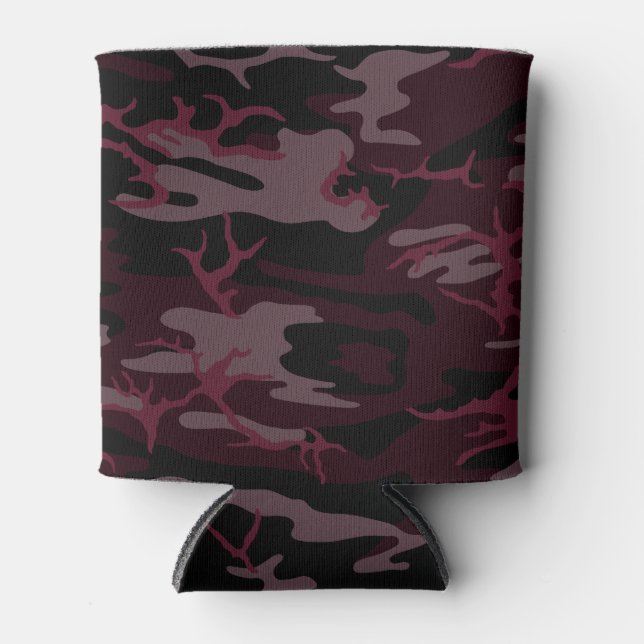 Enfriador De Latas Refrigerador de bebidas de camo rojo oscuro (Anverso)