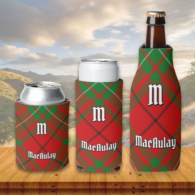 Enfriador De Latas Refrigerador de bebidas de Clan MacAulay Tartan (Subido por el creador)
