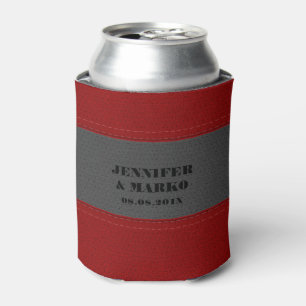 Enfriador De Latas Refrigerador de bebidas de cuero vintage de color 
