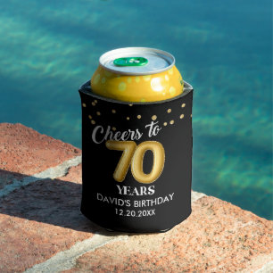 Enfriador De Latas Refrigerador de bebidas de cumpleaños de 70 años c