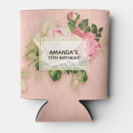 Enfriador De Latas Refrigerador de bebidas de cumpleaños Rosa y Rosa