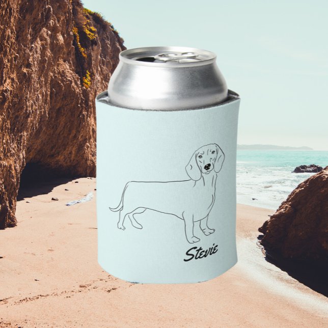 Enfriador De Latas Refrigerador de bebidas de dibujo de perro de Dach (Subido por el creador)