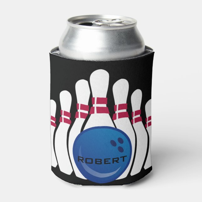 Enfriador De Latas Refrigerador de bebidas de diseño de boliche (Lata Anverso)