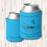 Enfriador De Latas Refrigerador de bebidas de fin de semana de solter<br><div class="desc">Refrigeradores de bebidas personalizados del Refrigerador de bebidas de fin de semana de pesca personalizados son los favoritos perfectos para que tus amigos recuerden tu día especial. ¡Saludos a una divertida y memorable fiesta de solteros! Agregue la redacción de su personalizado a este diseño utilizando los cuadros "Editar esta plantilla...</div>