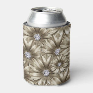 Enfriador De Latas Refrigerador de bebidas de flores de diamantes