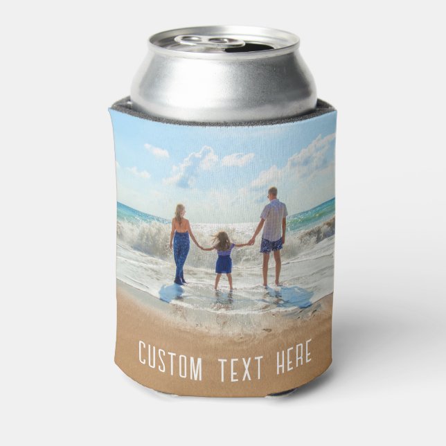 Enfriador De Latas Refrigerador de bebidas de fotos personalizado Tus (Reverso de la lata)