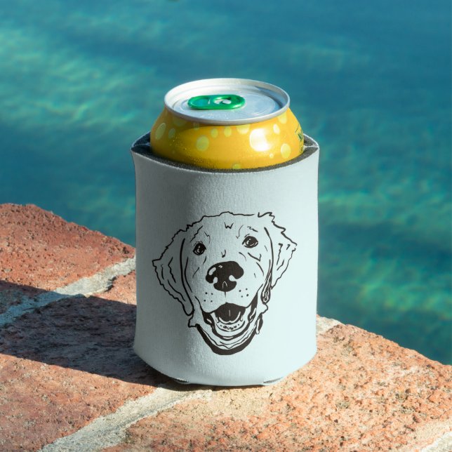 Enfriador De Latas Refrigerador de bebidas de Golden Retriever. (Piscina in situ)