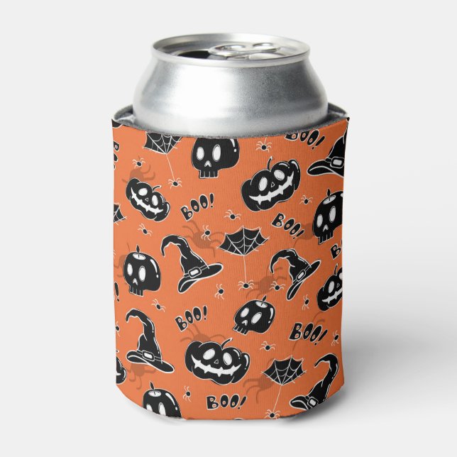 Enfriador De Latas Refrigerador de bebidas de Halloween (Lata Anverso)