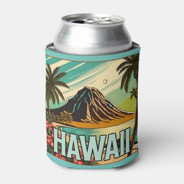 Enfriador De Latas Refrigerador de bebidas de Hawaii (Lata Anverso)