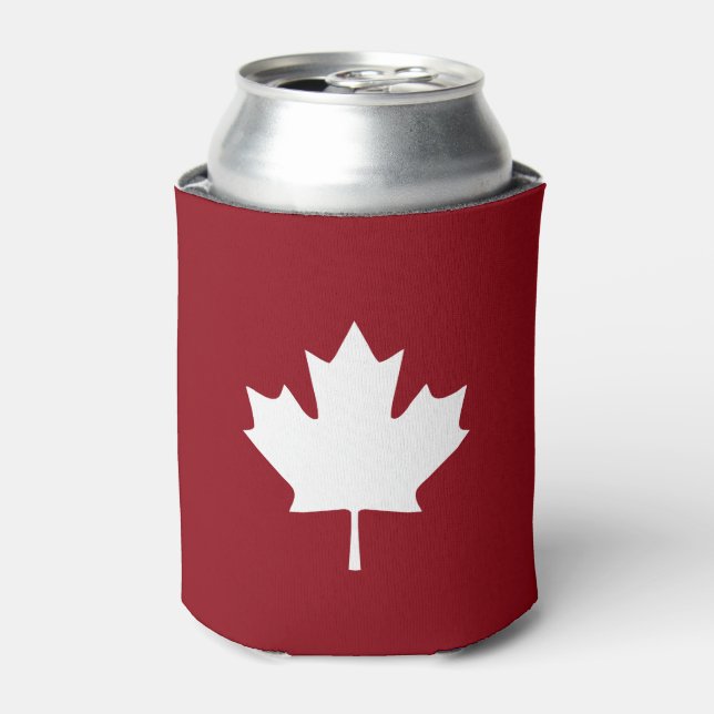 Enfriador De Latas Refrigerador de bebidas de hojas de arce de Canadá (Lata Anverso)