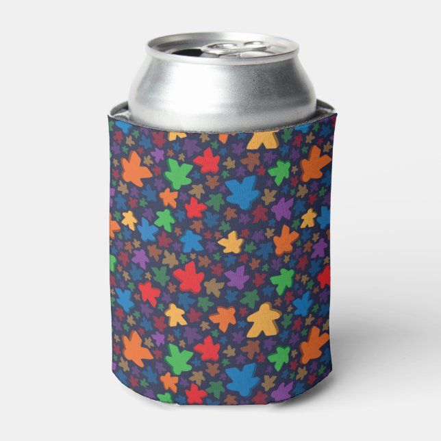 Enfriador De Latas Refrigerador de bebidas de impresión de Meeple (Lata Anverso)