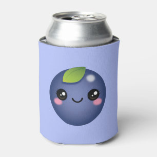 Enfriador De Latas Refrigerador de bebidas de Kawaii Blueberry