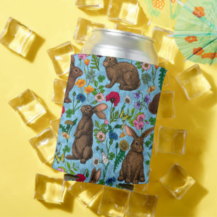 Enfriador De Latas Refrigerador de bebidas de la flora de conejos y b
