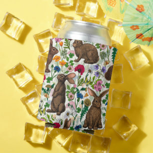 Enfriador De Latas Refrigerador de bebidas de la flora de conejos y b