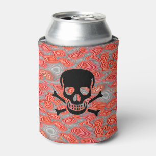 Enfriador De Latas Refrigerador de bebidas de lava de cráneo negro