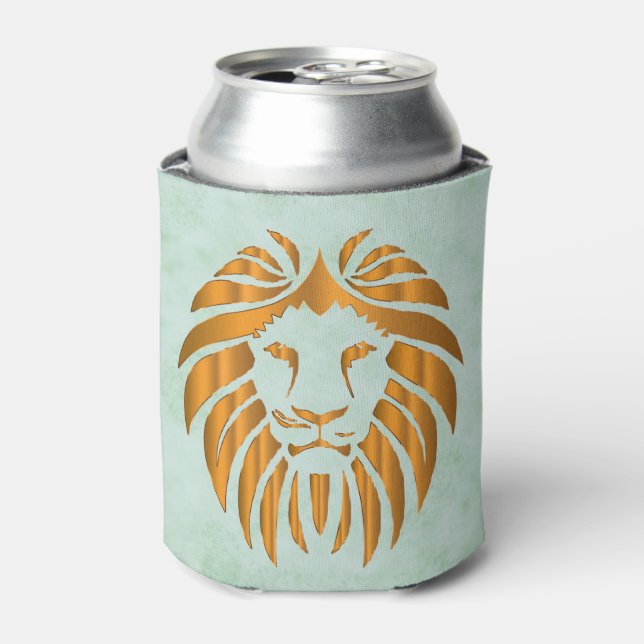 Enfriador De Latas Refrigerador de bebidas de leones (Lata Anverso)