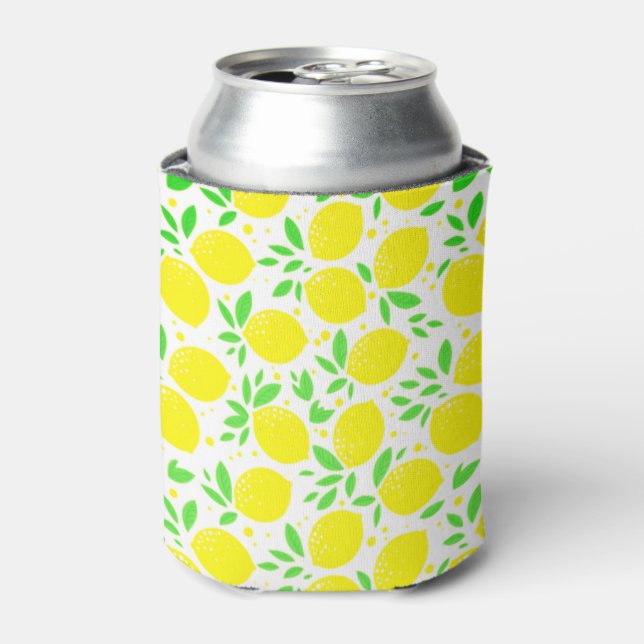 Enfriador De Latas Refrigerador de bebidas de limón amarillo fresco (Lata Anverso)