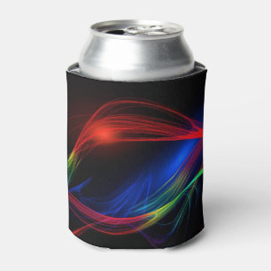 Enfriador De Latas Refrigerador de bebidas de luces coloridas negro