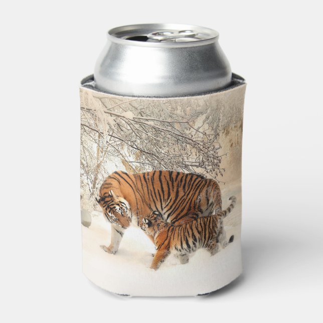 Enfriador De Latas Refrigerador de bebidas de monograma personalizado (Lata Anverso)