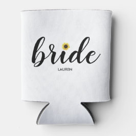 Enfriador De Latas Refrigerador de bebidas de novia de girasol pintad