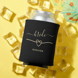 Enfriador De Latas Refrigerador de bebidas de novia negra