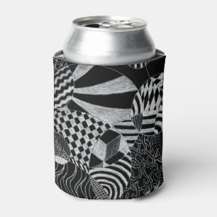 Enfriador De Latas Refrigerador de bebidas de patrón de Doodle