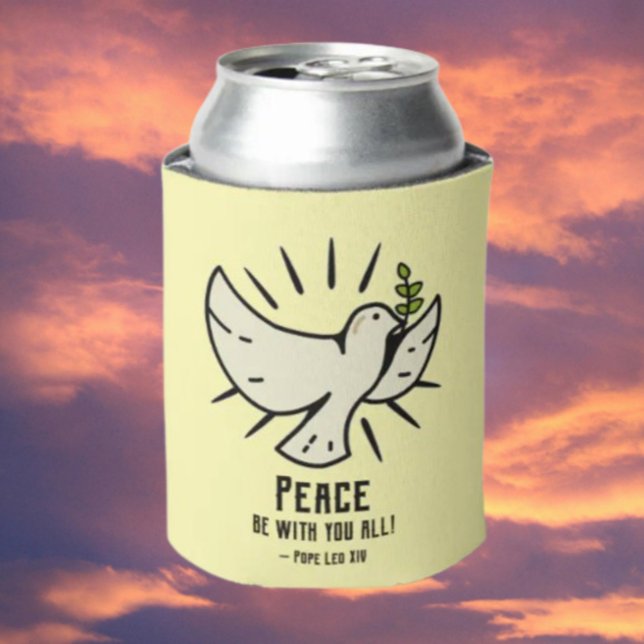 Enfriador De Latas Refrigerador de bebidas de Peace Dove - "¡Que la p (Subido por el creador)