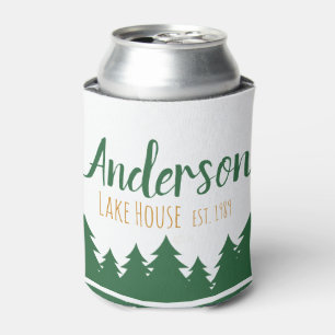Enfriador De Latas Refrigerador de bebidas de Pine Trees y Casa de La