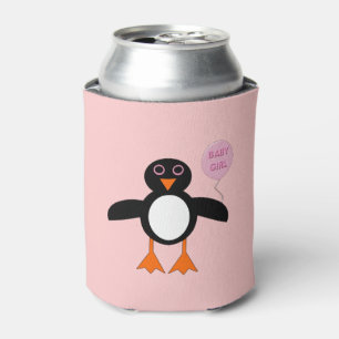 Enfriador De Latas Refrigerador de bebidas de pingüino rosado