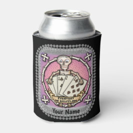 Enfriador De Latas Refrigerador de bebidas de póker de Skeleton Gambl