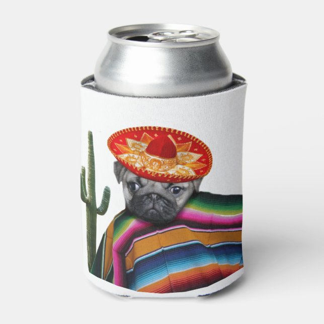 Enfriador De Latas Refrigerador de bebidas de pug (Lata Anverso)