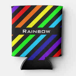 Enfriador De Latas Refrigerador de bebidas de rayas arcoiris