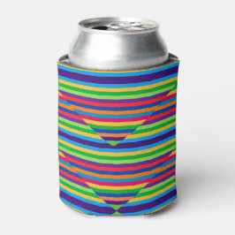 Enfriador De Latas Refrigerador de bebidas de rayas multicolor