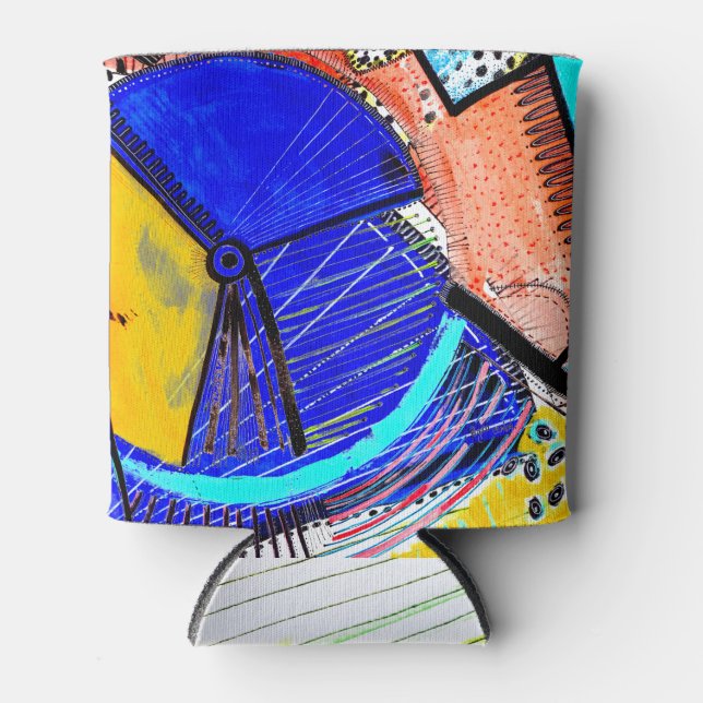 Enfriador De Latas Refrigerador de bebidas de rueda abstracta (Anverso)