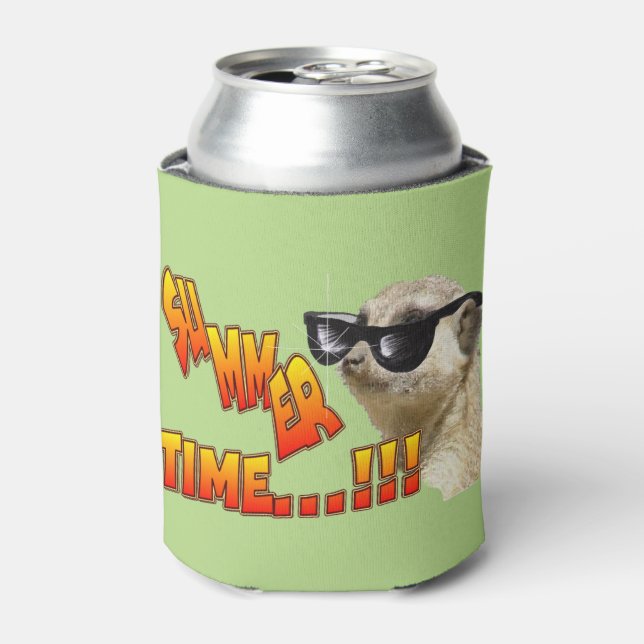 Enfriador De Latas Refrigerador de bebidas de verano de Meerkat (Lata Anverso)