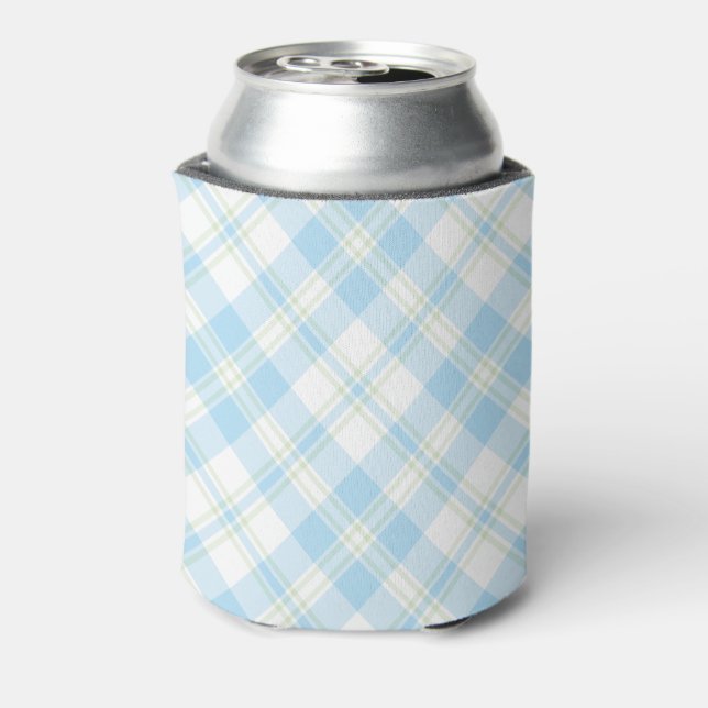 Enfriador De Latas Refrigerador de bebidas de verificación azul y bla (Reverso de la lata)