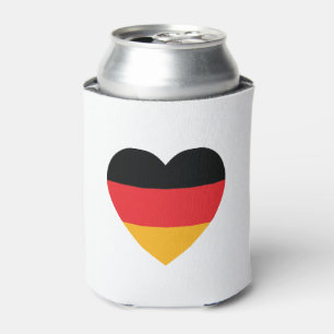 Enfriador De Latas Refrigerador de bebidas del Corazón de la Bandera