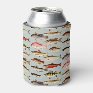Enfriador De Latas Refrigerador de bebidas del patrón de peces nortea