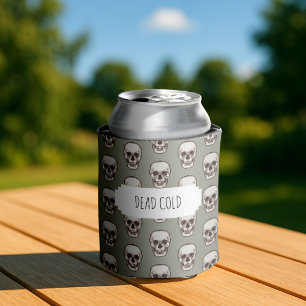 Enfriador De Latas Refrigerador de bebidas del patrón del cráneo espe