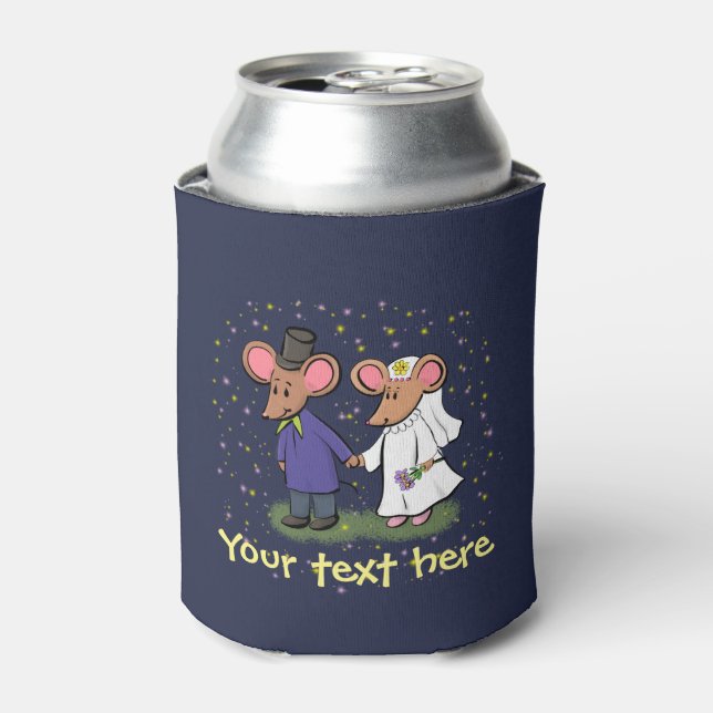 Enfriador De Latas Refrigerador de bebidas del personalizado del boda (Lata Anverso)