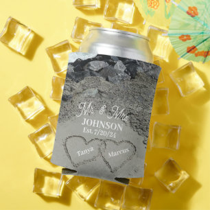 Enfriador De Latas Refrigerador de bebidas- Dos Corazones En La Arena