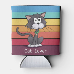 Enfriador De Latas Refrigerador de bebidas Festivo Cat Lover