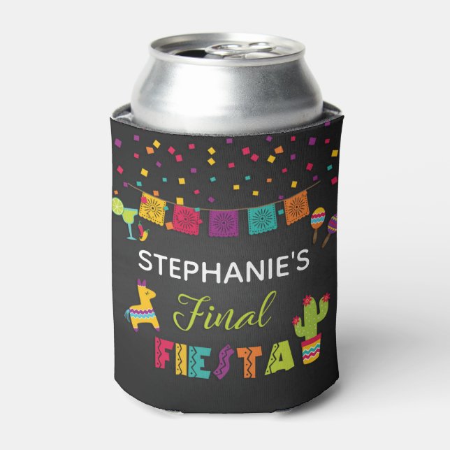Enfriador De Latas Refrigerador de bebidas final de Fiesta - Negro (Lata Anverso)