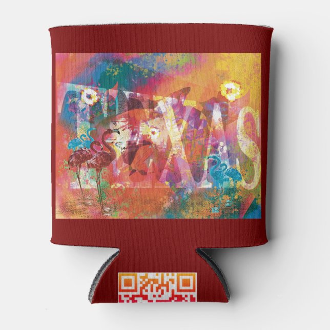 Enfriador De Latas Refrigerador de bebidas Flamingos (Anverso)