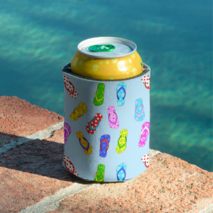Enfriador De Latas Refrigerador de bebidas Flip Flops Azul
