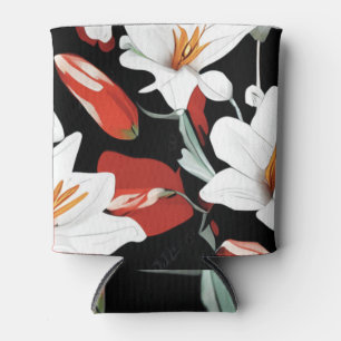 Enfriador De Latas Refrigerador de bebidas floral de Hawái