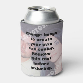 Enfriador De Latas Refrigerador de bebidas fotográfico personalizado.
